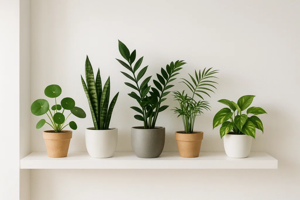easy indoor plants for beginners on a table