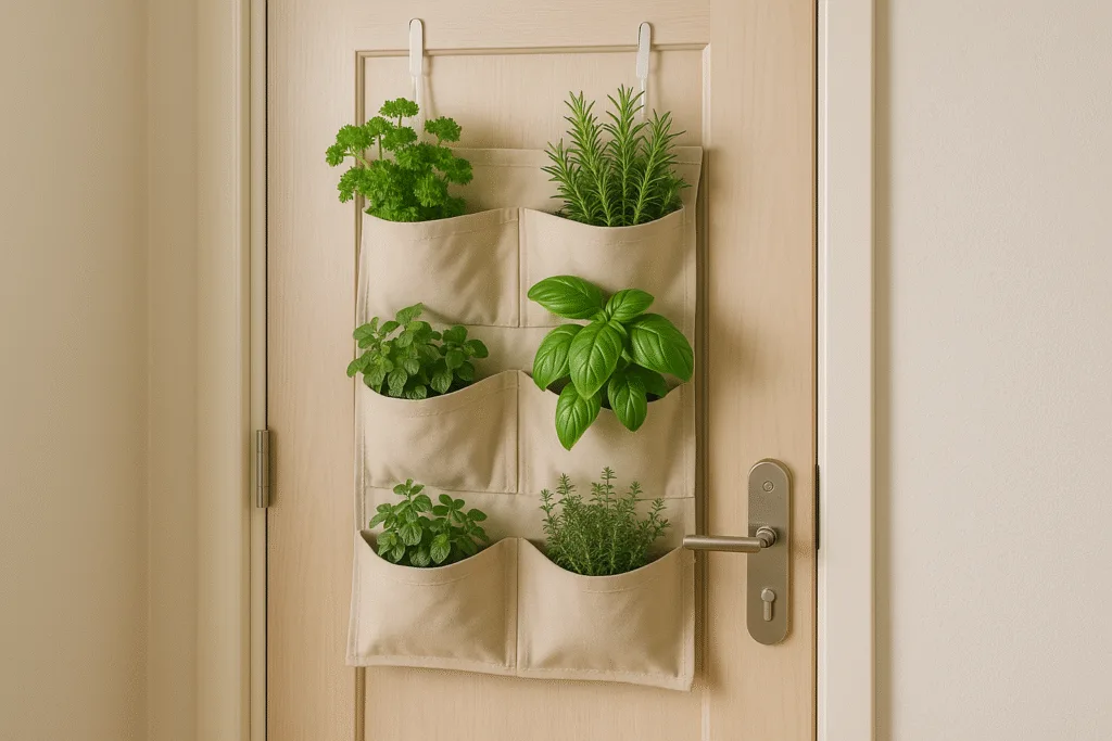 over the door planters indoor apartment setup no drilling