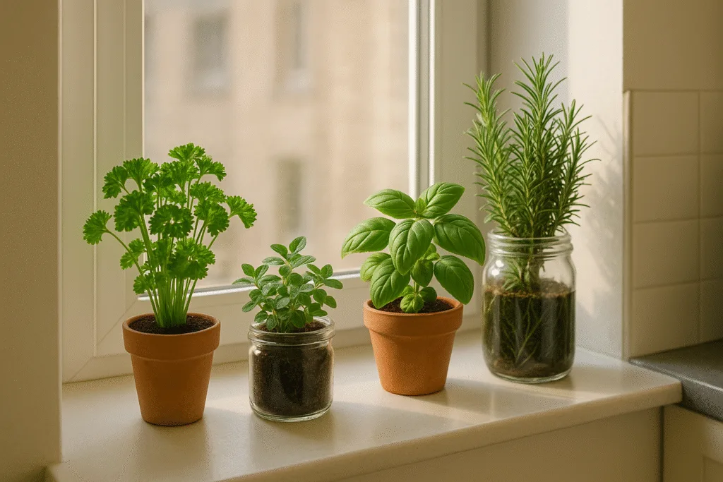 grow plants in window indoor apartment