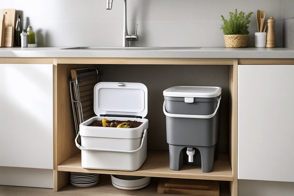 composting indoors renters sealed system setup